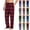 QR1-Purple, variant on Meichang Mens Pajama Pants Plaid Sleep Lounge Pants Elastic Waistband Loose Sleepwear Pants PJ Bottoms with Pockets