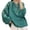 Green, variant on Womens Embroidered Peasant Blouse Split Neck Long Lantern Sleeve Floral Embroidery Boho Loose Fit Casual Tunic Tops