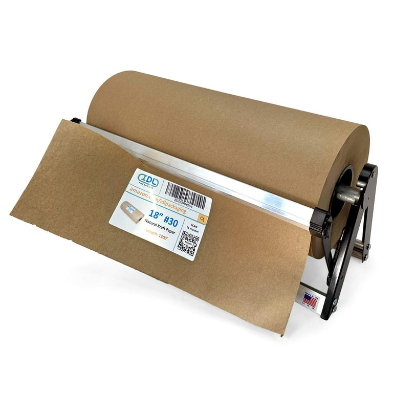 Paper Roll Dispenser and Cutter - Long 18 Roll Paper Holder - Great  Butcher Paper Dispenser, Wrapping Paper Cutter, Craft Paper Holder, Vinyl  Roll