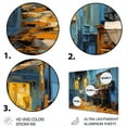 thumbnail image 3 of Designart "Turquoise Painted Bathroom V" Bath & Laundry Metal Wall Decor, 3 of 5