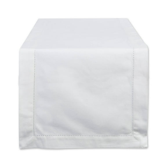 DII Off-White Hemstitch Table Runner
