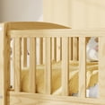 thumbnail image 3 of Bellemave Twin Size Montessori with Central Entrance and Full Surrounding Guardrails, Wood Floor Bed Frame for Toddler, Low Profile Platform for Kids Bedroom(Natural), 3 of 8