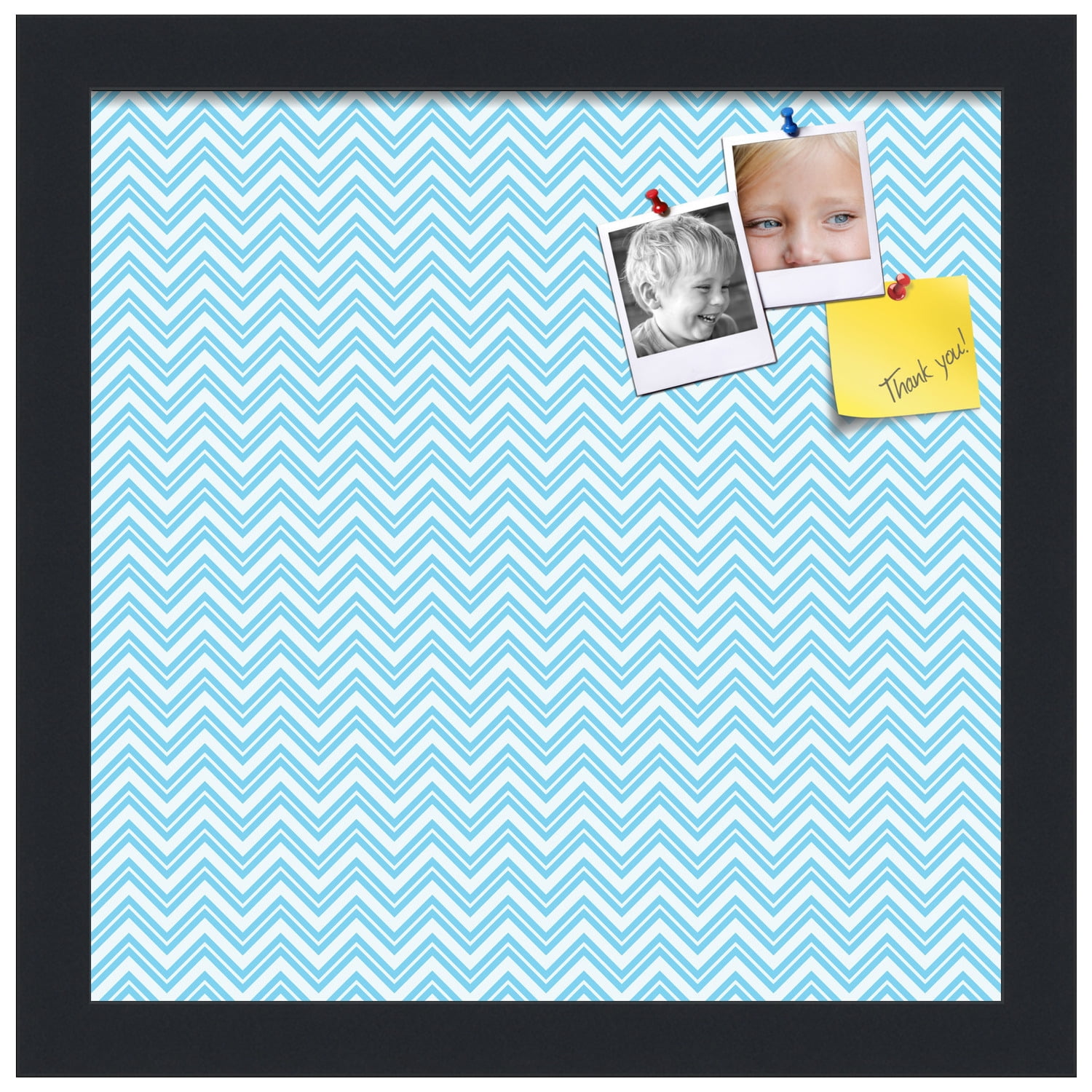 PinPix ArtToFrames 10x10 Custom Cork Bulletin Board    Poster Board Has a Fabric Style Canvas Finish, Framed in Satin Black (PinPix-247)