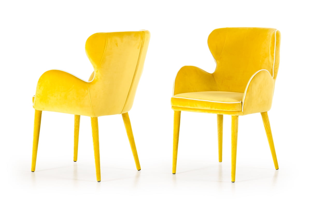 Tigard Yellow Fabric Dining Chair