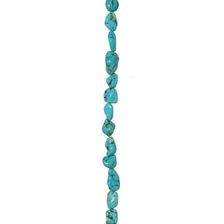 Triple Strand Turquoise Bead - Semi Precious Stone Bead Strand - Turquoise - Nugget - 16 X 10Mm