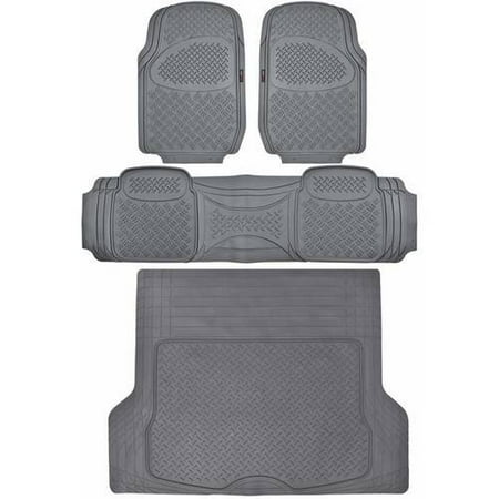 Motor Trend Heavy Duty Car Rubber Floor Mats With Large Cargo