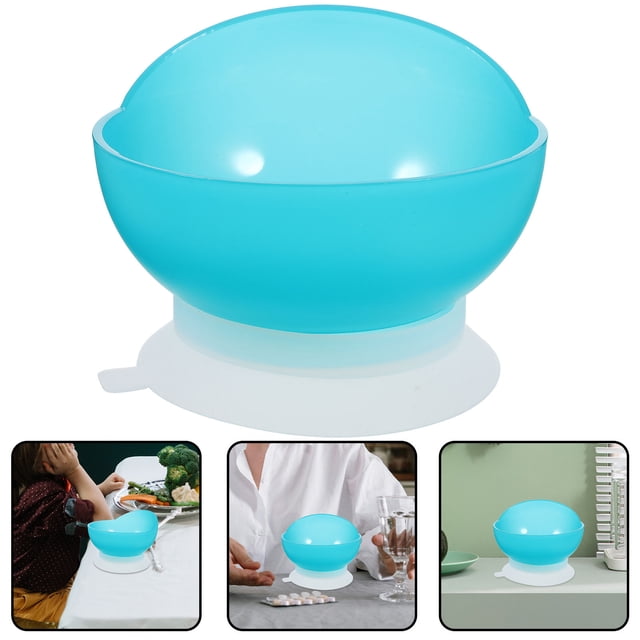 unbranded De Silicona Azul Con Base De Succión Para Alimentación Y Sin Derrames
