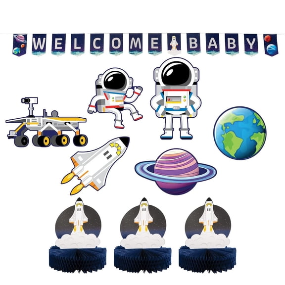Fun Express Baby Shower Decorating Kit Space 10 Piece