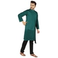 thumbnail image 2 of Atasi Indian Designer Kurta For Mens Party Wear Solid Color Ethnic Long Shirt, 2 of 7