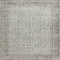 thumbnail image 1 of Ahgly Company Indoor Square Traditional Dark White Beige Persian Area Rugs, 7' Square, 1 of 6
