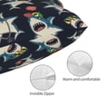 thumbnail image 3 of Yiaed Cartoon Sharks Print Brushed Microfiber Envelope Pillowcases, Standard,Envelope Closure Pillow Cases(No pillow core)-14"x20", 3 of 6