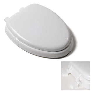 White Soft Elongated Toilet Seat - Anti-Bacterial