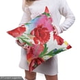 thumbnail image 5 of Ambesonne Floral Fabric by the Yard Upholstery, Colorful Flower Garden Poppy, 3 Yards, Vermilion Green Pink, 5 of 5