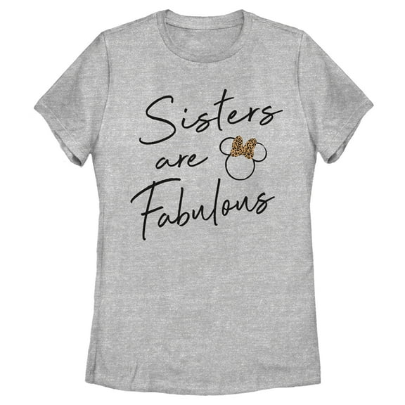 Women's Mickey & Friends Sisters are Fabulous Graphic Tee Athletic Heather X Large