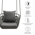 thumbnail image 3 of Swing Lounge Chair, Dark Gray, Aluminum, Outdoor Patio Balcony Cafe Bistro Garden Hospitality Restaurant, Modern Contemporary, HB37281, 3 of 11
