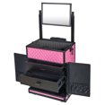 thumbnail image 6 of SHANY REBEL Series Pro Makeup Artists Rolling Train Case - Trolley Case - Provocative Rose, 6 of 10