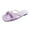 Purple, variant on TJAZFJPA Slippers for Women Black Fuzzy Ladies Fashion Solid Color Leather Rhinestone Butterfly Knot Open Toe Flat Slippers Fuzzy Slippers Women with Strap Cloud Slippers with Arch Support for Women