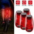 thumbnail image 1 of 2 Pack LED Bike Tail Lights  Bicycle Rear Cycling Safety Lights - Clip On  Strobe  Warning  Flashing  Blinking  Reflective Light Accessories, 1 of 9