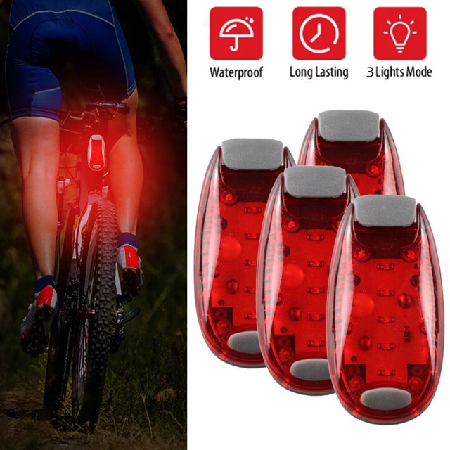 2 Pack LED Bike Tail Lights Bicycle Rear Cycling Safety Lights - Clip On Strobe Warning Flashing Blinking Reflective Light Accessories