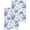 Blue, variant on Blue Purple Spring Floral Kitchen Dish Towels for Drying Dishes Set of 2, Summer Botanical Elegant Waffle Weave Microfiber Hand Tea Bathroom Towels Quick Dry & Absorbent Towel 15.7x23.6