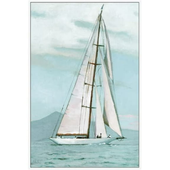 Peaceful Sea Floater Framed Painting Print on Canvas