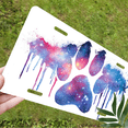 thumbnail image 5 of 1 Pcs 2D Flat License Plate Covers & Frames, Cosmic Paw Print For Decorative Front, Waterproof For Decoration Aluminum License Plate Covers & Frames Cover For Men Women, 12" X 6", 5 of 6