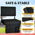 thumbnail image 5 of Stadium Seats with Back Support, Padded Bleacher Chairs with Back and Cushion with Shoulder Strap, Portable Folding Stadium Seats for Bleachers, Bleacher Seats for Sports, Events,1 Pack, 5 of 12