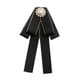thumbnail image 4 of Broche de lazo para mujer, elegante, a la moda, regalo, cinta, lazo, accesorios para ropa Negro, 4 of 9