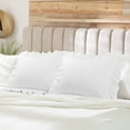 thumbnail image 2 of PiccoCasa Polyester Ruffle Pillowcases 2 Pcs with Envelope White Queen, 2 of 7
