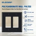thumbnail image 2 of Wall Plate Midsize Decorator/Rocker, Black,2 Gang(10-Pack), 2 of 7