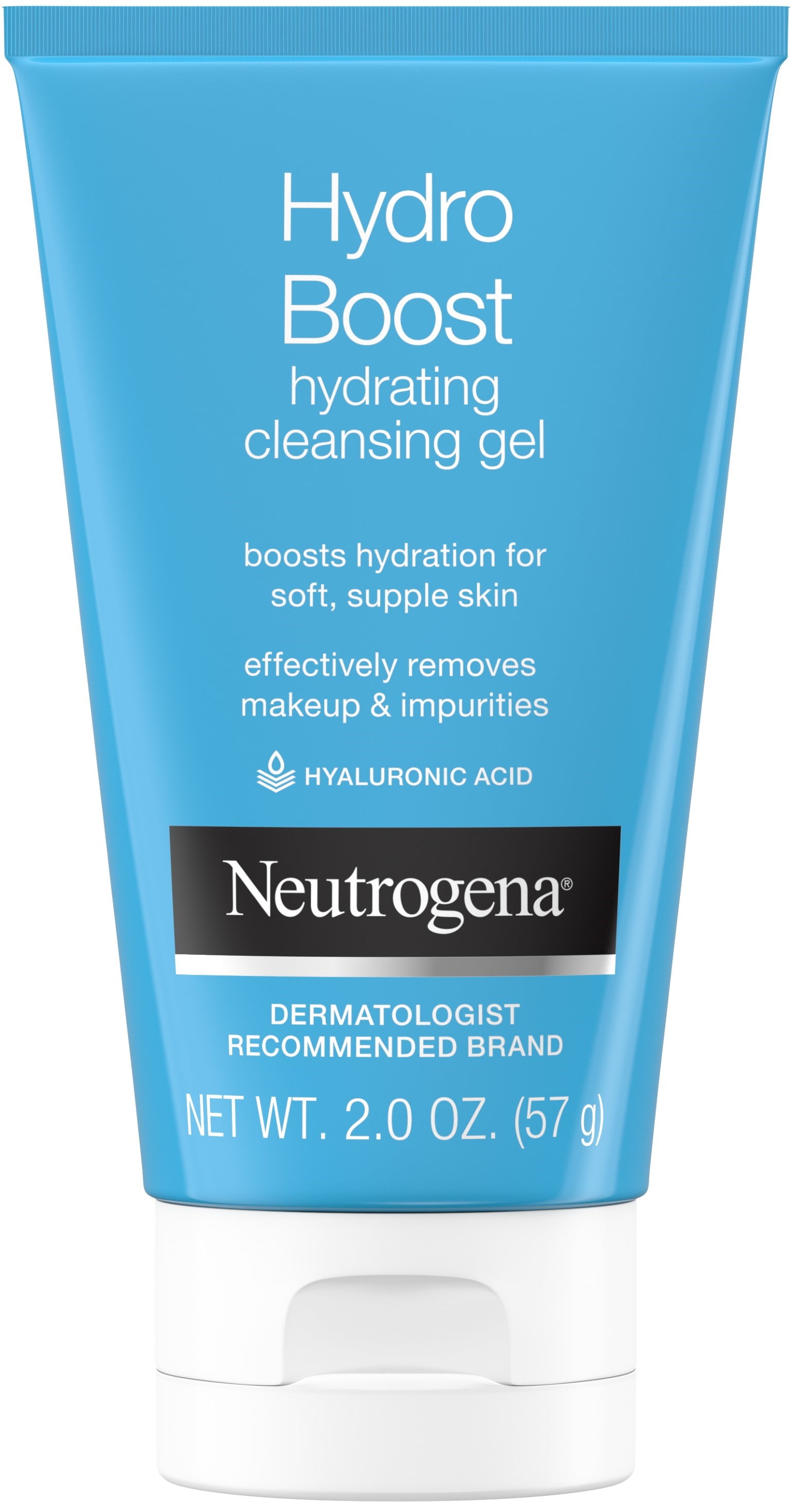 Neutrogena Hydro Boost Lightweight Hydrating Facial Cleansing Gel, Makeup Remover with Hyaluronic Acid Travel-Size 2 oz (Pack of 3)