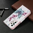 thumbnail image 5 of Galaxy A32 5G Case Cute Embossed Pattern Premium Leather Wallet Cover Flip Stand Credit Card Slots Pocket Holder Magnetic Closure Folio Case for Samsung Galaxy A32 5G, Peach Blossom Butterfly, 5 of 8
