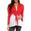 Women's Maternity Plus Tie-front Shrug