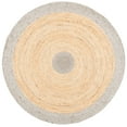 thumbnail image 2 of SAFAVIEH Braided Carina Bordered Reversible Area Rug, Silver/Natural, 6' x 6' Round, 2 of 11