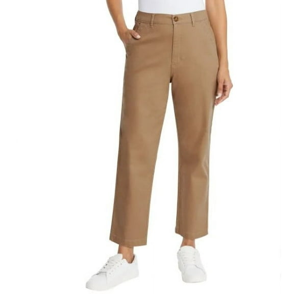 G.H. Bass & Co. Ladies' Size 8 Chino Pants Ankle Length, Brown