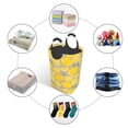 thumbnail image 5 of XMXT Large Collapsible Laundry Hamper, Yellow Lemon Cartoon Print Laundry Basket with Aluminum Handle, 50L Yellow, 5 of 7