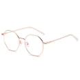 thumbnail image 1 of Gafas de bloqueo de luz azul poligonal para mujeres y hombres, gafas de Metal cuadradas octagonales Vintage sin receta, 1 of 4