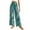 Green-Cargo Pants, variant on Summer Pants for Women Cotton Linen Elastic Drawstring Loung Pants Soild Color Wide Legs Beach Trousers with Pockets