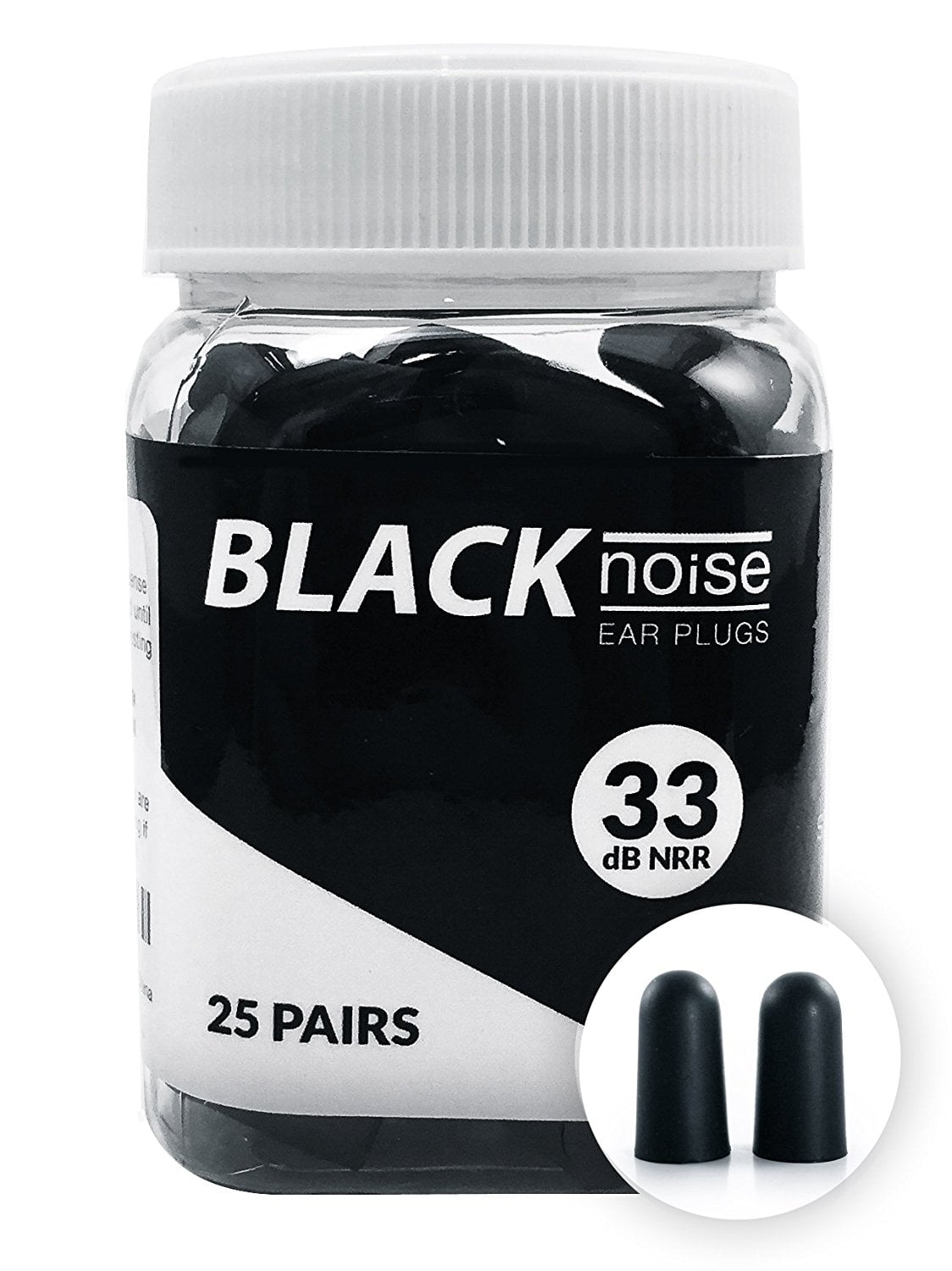 Soft and Durable Ear Black Noise Premium Ear Plugs33db NRR Noise Cancelling 