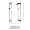 thumbnail image 7 of Titan Fitness X-3 Series 90" White Bolt-Down Power Rack, 24" Depth, Rackable 1650 LB Cage, 1.25" and 2" Pull Up bars, Standard J-Hooks, Weightlifting and Strength Training, 7 of 7