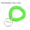 thumbnail image 2 of Unique Bargains Plastic Wrist Coil Keyring Stretchable Spiral Keychain, Light Green 5 Pack, 2 of 5