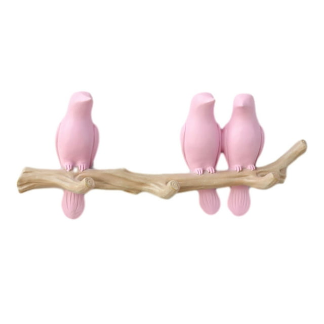 Billuyoard Ganchos para colgar en la pared vintage duraderos para todos los entornos versátil Estante para ganchos montado en la pared Decoración del hogar Rosa