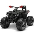 thumbnail image 4 of Jorfly 24V Kids ATV 4 Wheeler w/Remote Control, Power Car Wheels,7AH Battery Powered Electric Car w/ 3 Speeds, Shock Absorbers, Bluetooth, 2-Seater Quad for Kids Ages 3-8, Black, 4 of 6