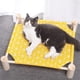 thumbnail image 3 of Cama portátil elevada para mascotas para gato, perro, verano, transpirable, desmontable, gato, gatito, cachorro, nido, hamaca, lona duradera, soporte de madera de pino, uso interior o exterior, 21 x 19 pulgadas Zhivalor Yoga y Pilates, 3 of 6