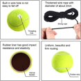 thumbnail image 2 of pieces - Tennis balls - Tennis balls with string - Self-learning tennis practice materials - Ball training equipment - Suitable for training and practicing tennis (yellow), 2 of 6