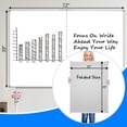 thumbnail image 2 of JILhome 72" x 39" Foldable White Board, 6' x 3' Magnetic Dry Erase Board, Large Marker Board with Marker Tray for Office, Home, School, Kitchen, Silver Aluminum Frame, 2 of 7
