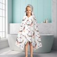 thumbnail image 6 of White Deer Antler Flower Pattern Hooded Bath Towel，50"x30" for Ages 3 To 12 Kids, Quick Dry Lightweight Soft Microfiber Hood Beach Towel Cover Up for Kids, 6 of 7