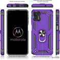 thumbnail image 3 of Moto G Stylus 2021 Case, HD Screen Protector, Military-Grade Magnetic Ring Holder, Kickstand Shockproof Protective, Purple, 3 of 7