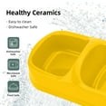 thumbnail image 3 of Cat Dog Pet Food Bowl Food Water Bowls Dish for Small Medium Size Dogs Cats,yellow, 3 of 5