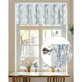 thumbnail image 6 of Blue Grey Minimalist Tree Kitchen Valances for Windows Vintage Branch Valance Curtains&nbsp; for Kitchen /Living Room/Bedroom/ Bathroom Decor, 54"x18 " ,Rod Pocket 1 Panel,, 6 of 7